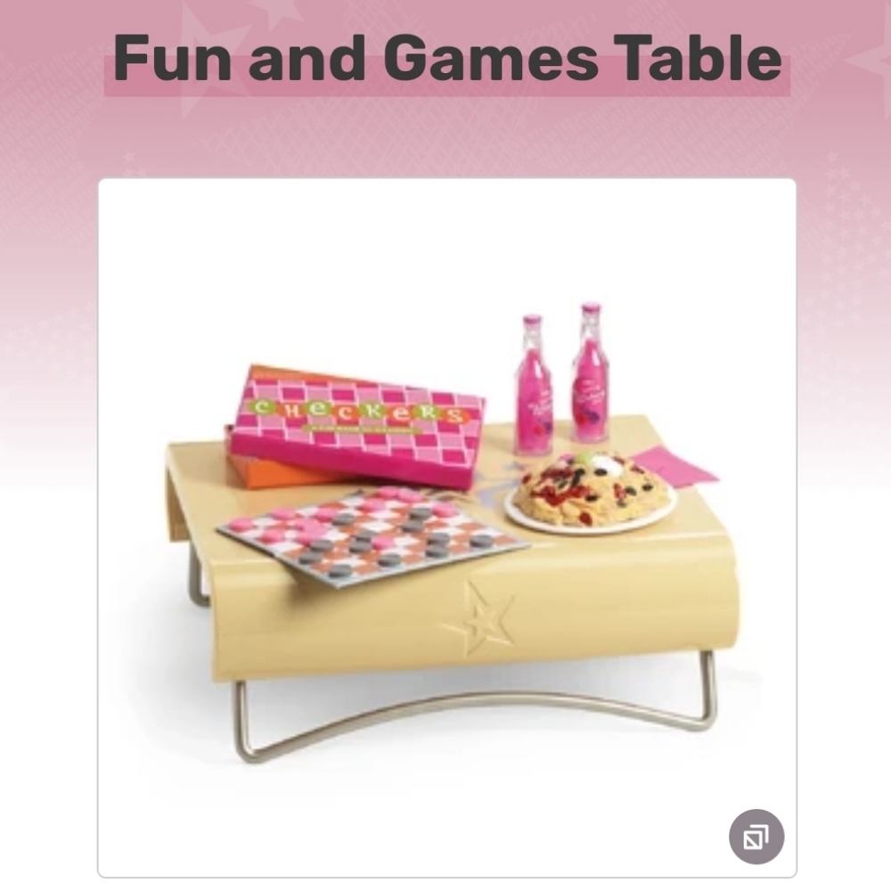 American Girl Fun And Games Table